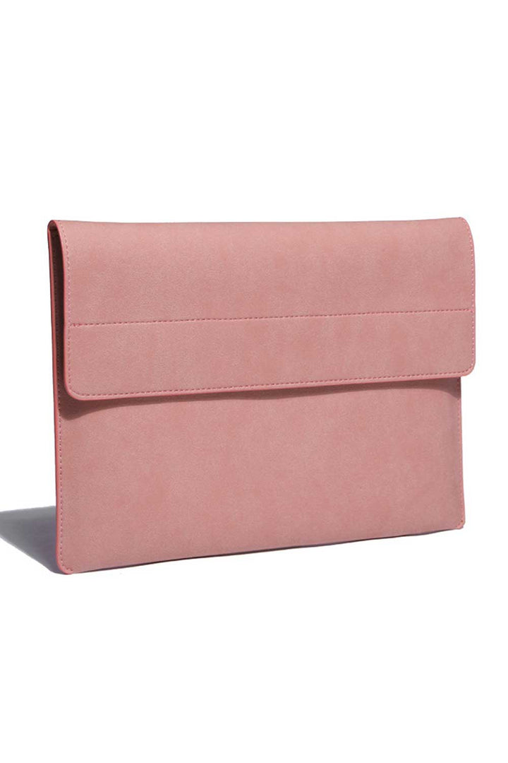 16" PINK Faux Suede Laptop Sleeve