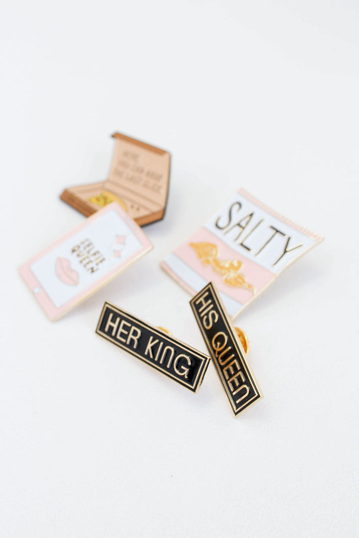 His Queen & Her King Soft Enamel Pin Set