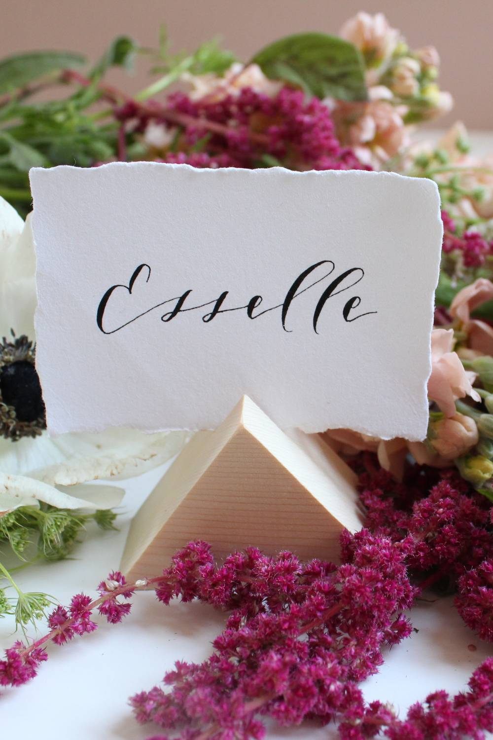 Cedar Triangle Place Card Holders (8)