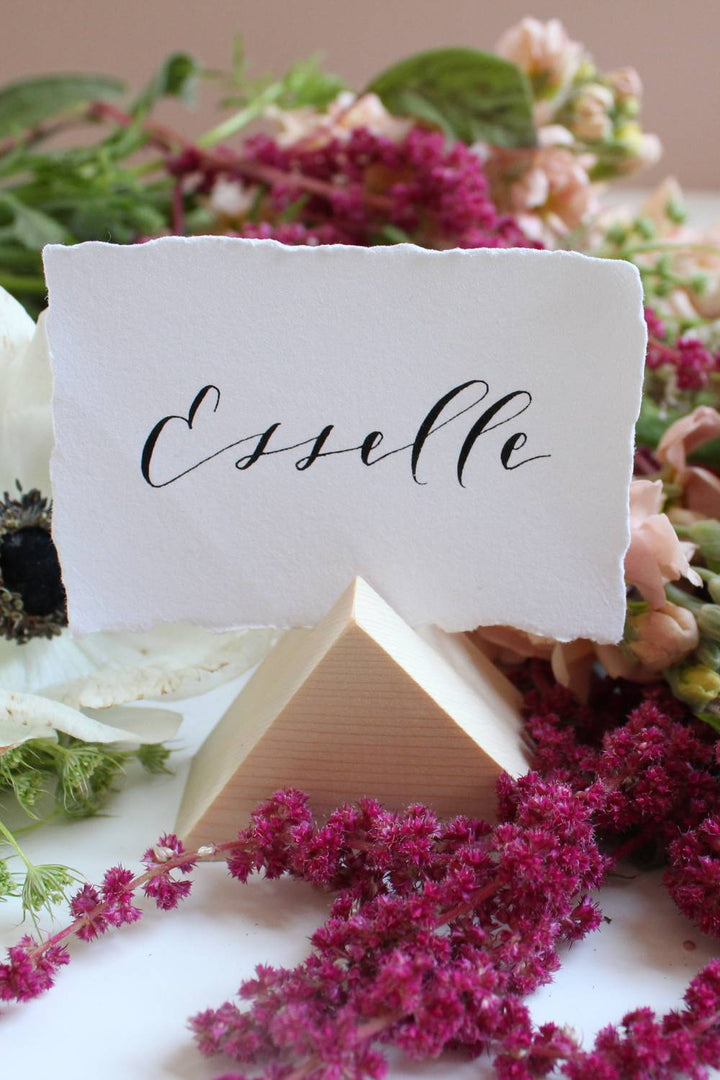 Cedar Triangle Place Card Holders (8)