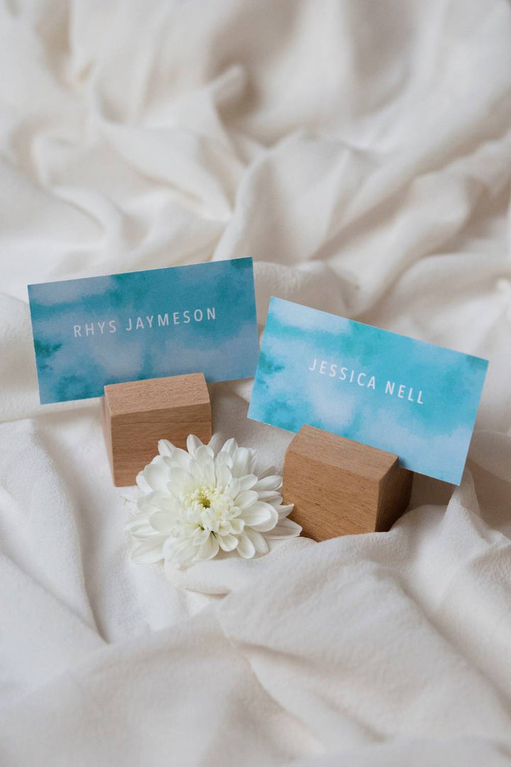 Beech Cube Place Card Holders (8)