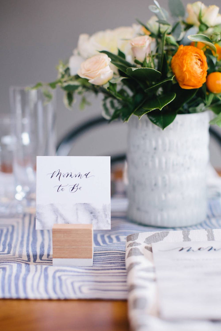 Beech Cube Place Card Holders (8)