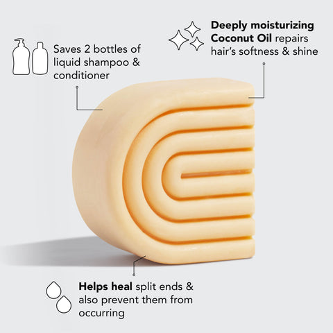 Deep-Moisturizing Conditioner Bar for Dry Damaged Hair by KITSCH