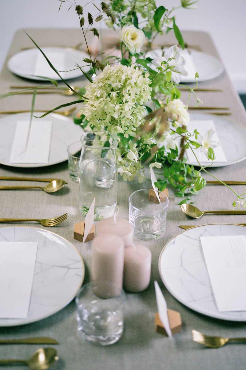 Beech Hexagon Place Card Holders (8)