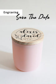 PRE-ORDER ONLY | Save The Date | *Add-on Engraving For Candle Lid