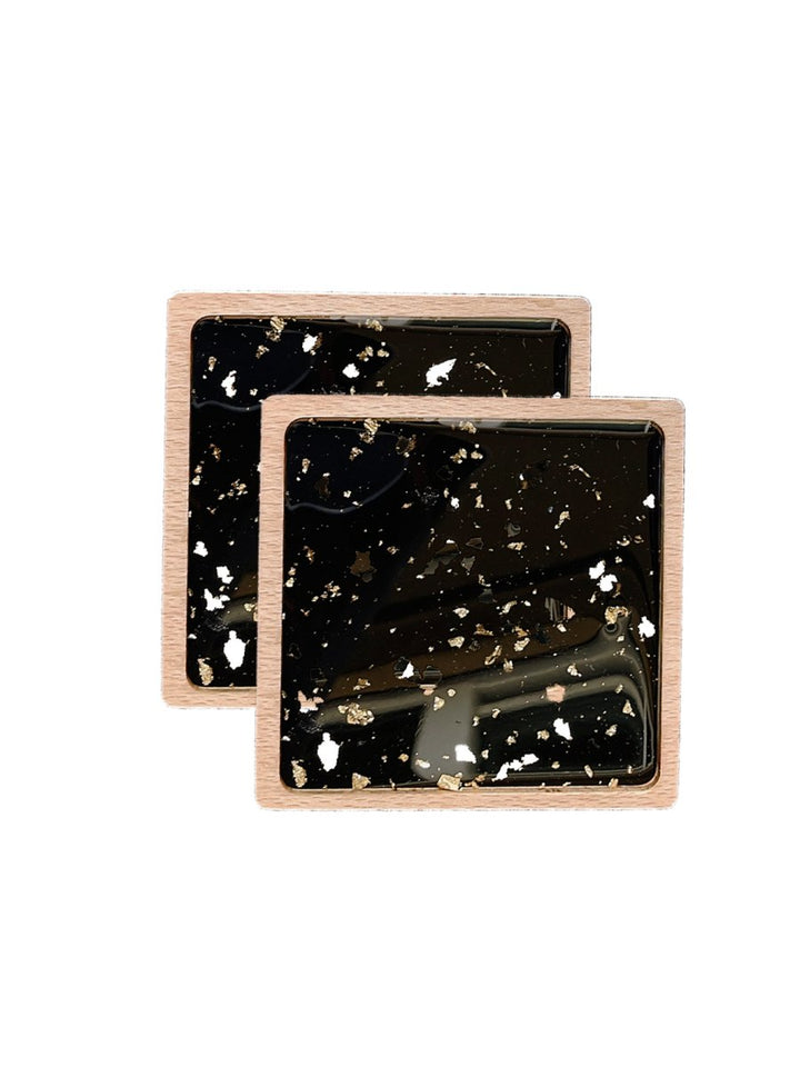Resin and Wood Inlay Coaster Set - esselleSF