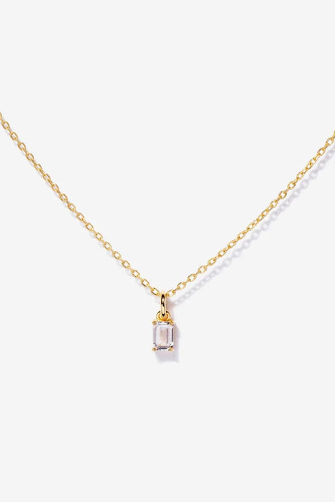 April Birthstone Moissanite Necklace by Little Sky Stone