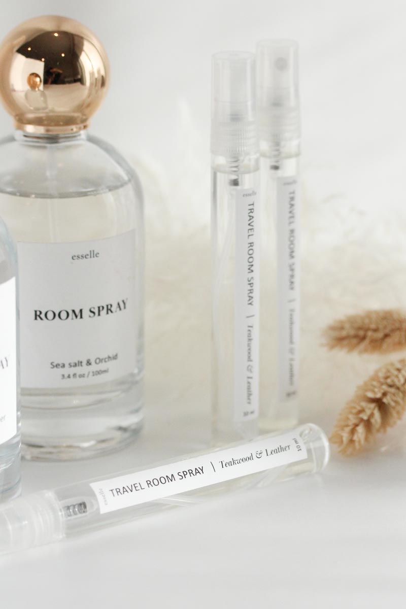 Travel Size 10 ml Room Spray - Teakwood & Leather - esselleSF