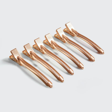 XL Styling Clips 6pc (Rose Gold) by KITSCH