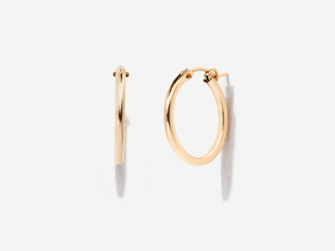 Midi Gold Filled Hoops by Little Sky Stone