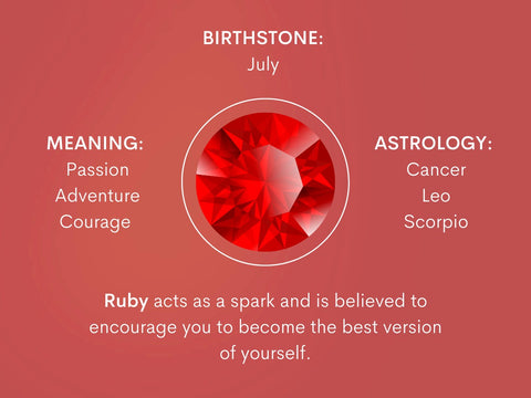July Birthstone Ruby Necklace by Little Sky Stone