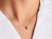 January Birthstone Garnet Silver Necklace by Little Sky Stone