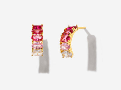 Thea Pink Crystal Earrings by Little Sky Stone