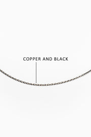 Copper black face mask chain