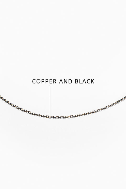 Copper black face mask chain