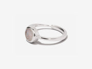 Cove White Druzy Silver Ring by Little Sky Stone