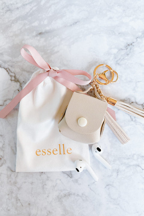 Cream Tassel Airpods Cases