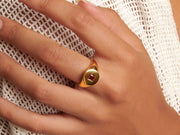 Eula Garnet Signet Ring by Little Sky Stone