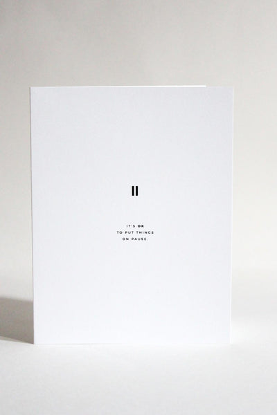 'Pause' Card
