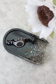 PRE-ORDER ONLY | Black Onyx Crushed Glass Vanity Tray