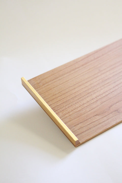 'SECOND' 24k Gold Gilded 9" Wooden Tray