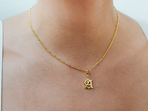 Initial Charm Necklace by Little Sky Stone