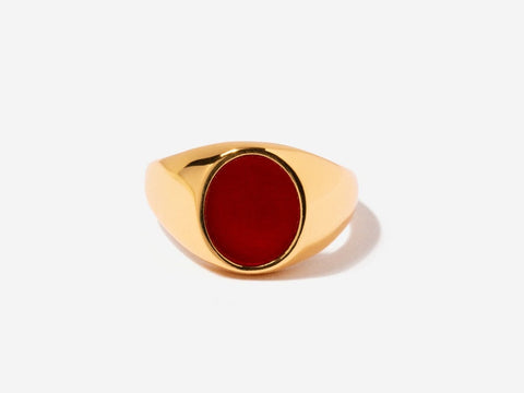 Laurel Red Agate Ring by Little Sky Stone