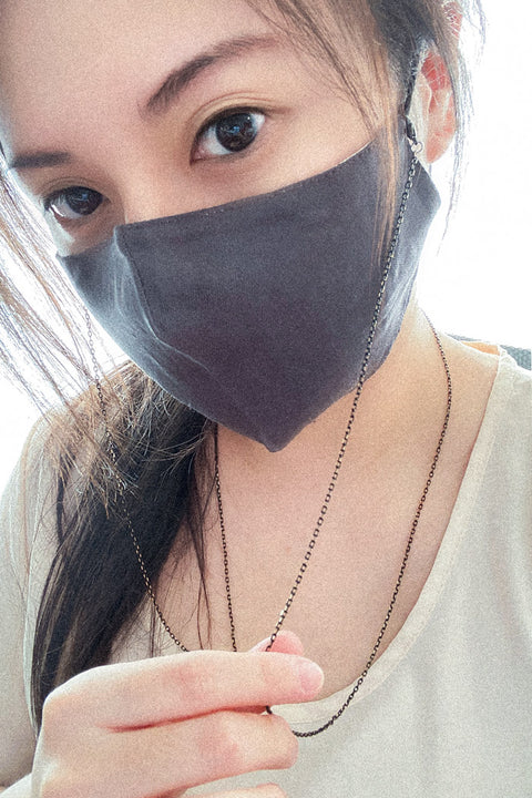 Copper black face mask chain