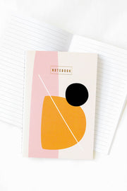 A5 Foiled Orange Abstract Softcover Notebook