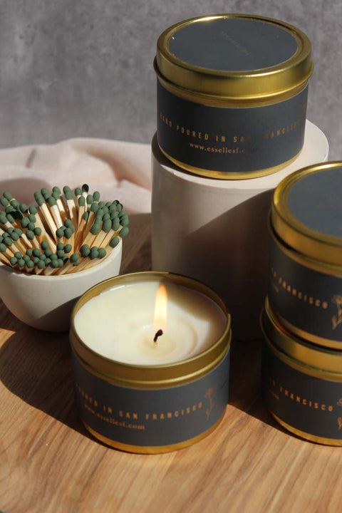 PRE-ORDER ONLY | Geranium & Sandalwood Gold Tin Candle