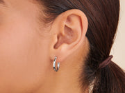 Small Silver Hoops by Little Sky Stone