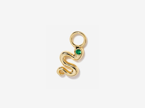 Snake Emerald Charm by Little Sky Stone