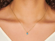 March Birthstone Aquamarine Necklace by Little Sky Stone