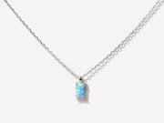 October Birthstone Opal Silver Necklace by Little Sky Stone