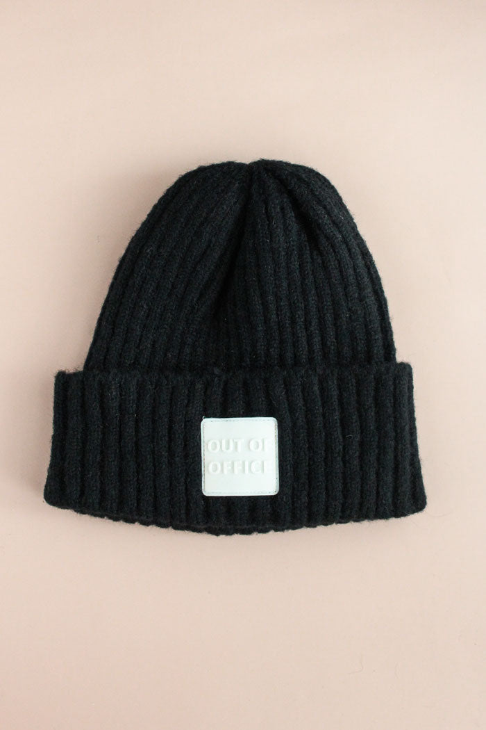 OOO (out of office) Beanie in Black