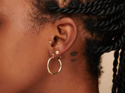 Midi Gold Filled Hoops by Little Sky Stone